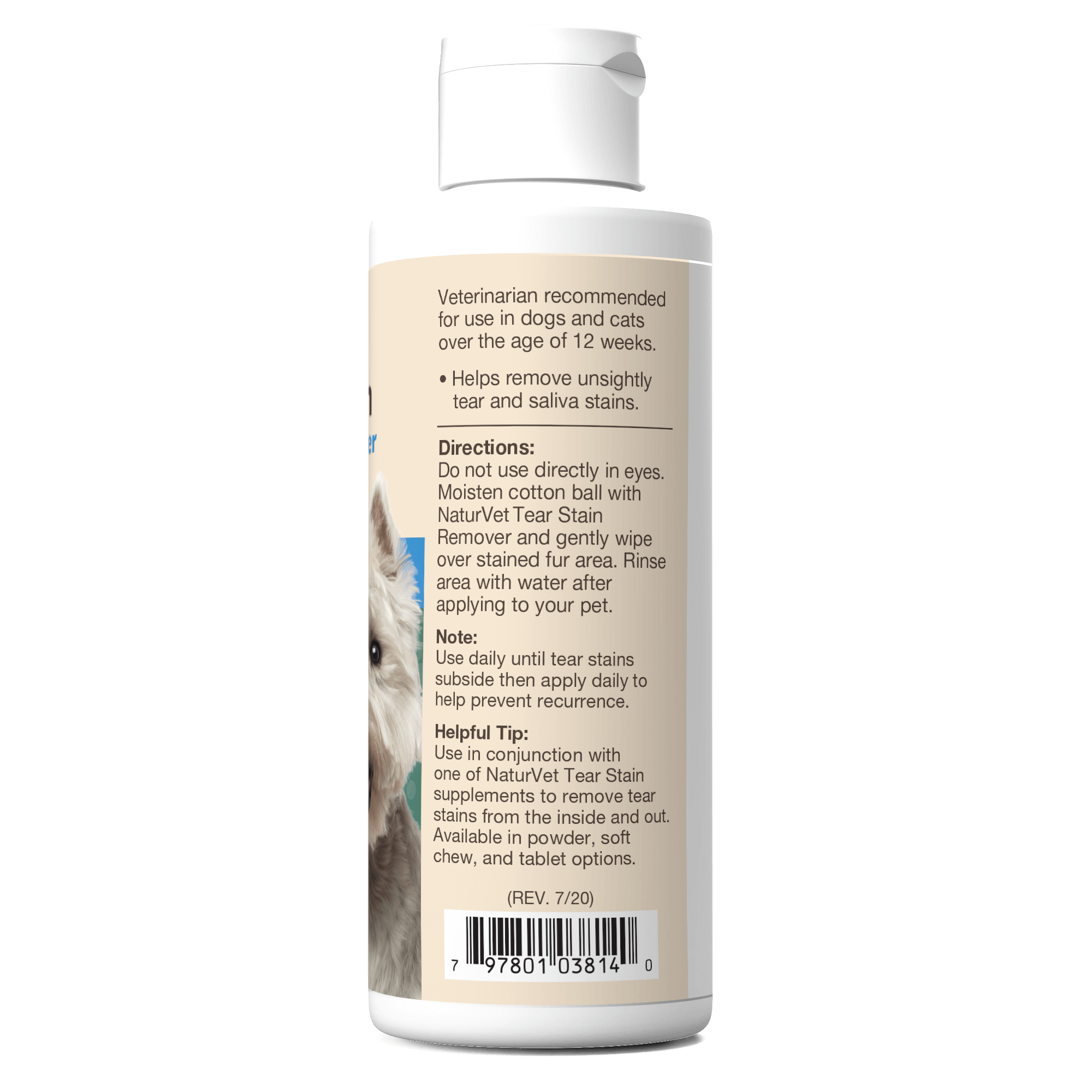 NaturVet - Tear Stain Topical Remover (For Dogs/Cats) - Pet Supplies Toronto